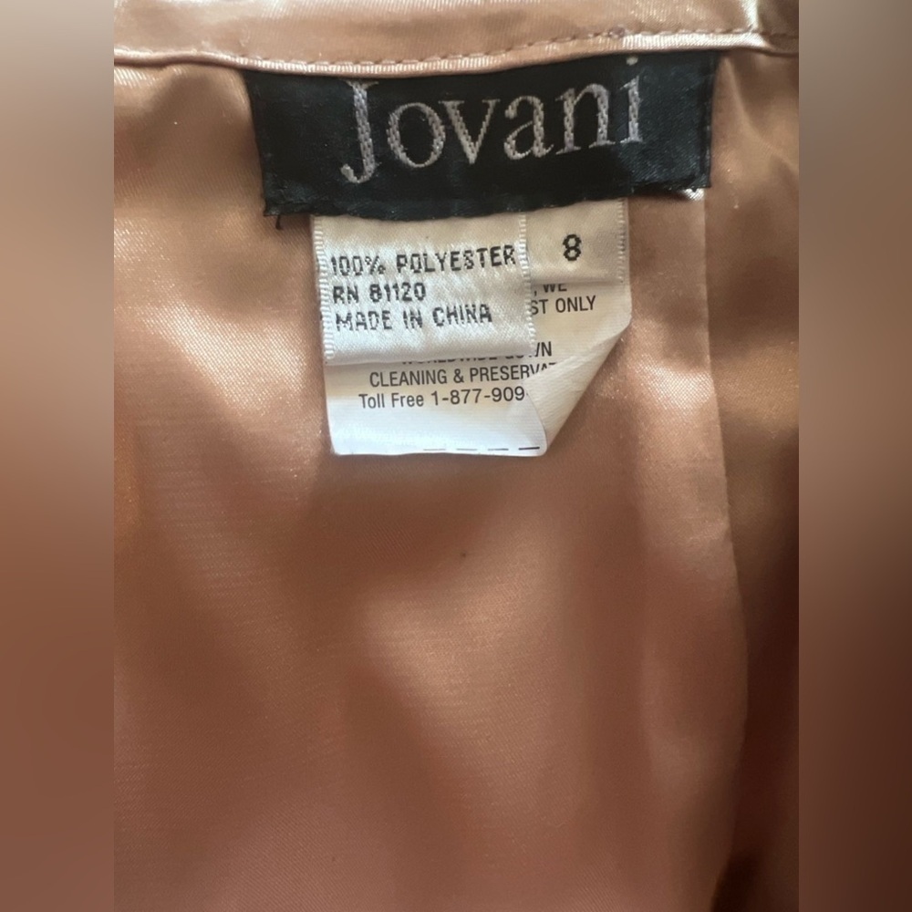 Jovani Black and cream  A-Line leather Cocktail Skirt - Picture 9 of 9